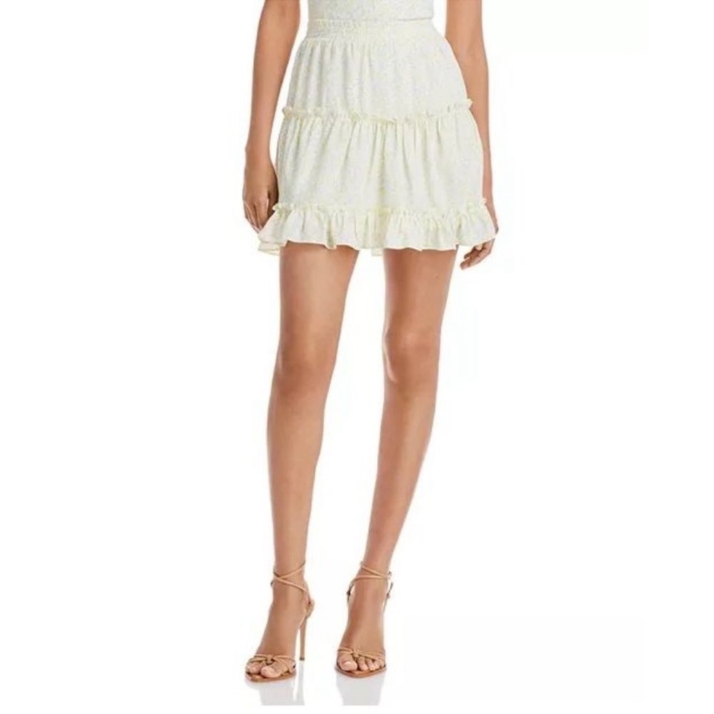 NEVER WORN RUFFLED TIER AQUA SKIRT